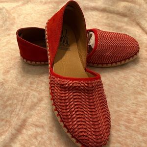 Miz Mooz NIB Cindy (Trenzado Red) suede leather espadrille slip-on flat
